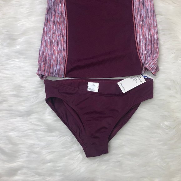 Nike 2 Piece Racerback Tankini Bikini & Bottom - Picture 2 of 6